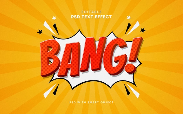 bang comic text effect
