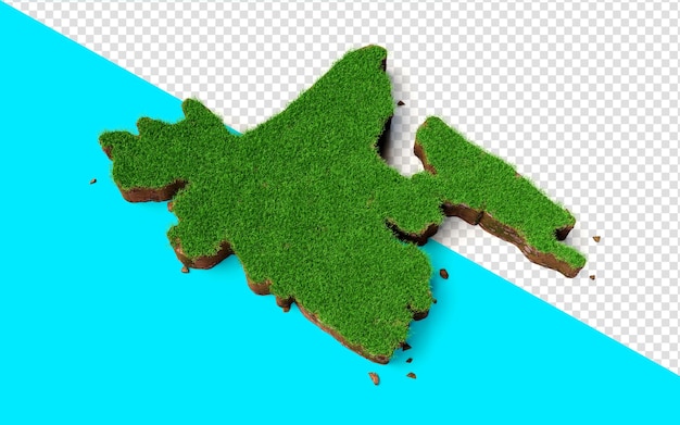 バングラデシュ国草と地面のテクスチャマップ3dイラスト