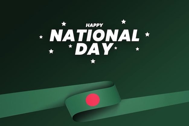 Bangladesh flag design national independence day banner editable text and background