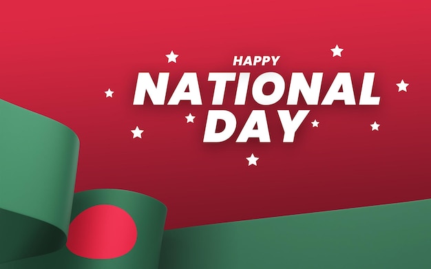 PSD bangladesh flag design national independence day banner editable text and background