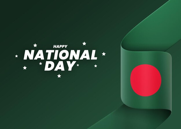 PSD bangladesh flag design national independence day banner editable text and background