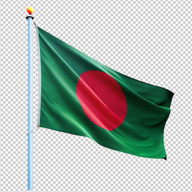 PSD bangladesh flag on transparent background