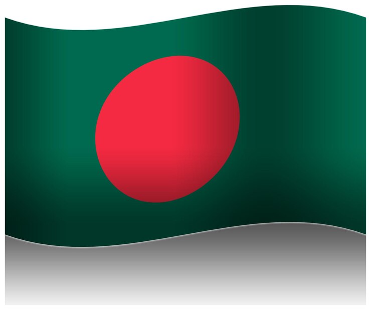 Bangladesh Nationale golfvlag 3D