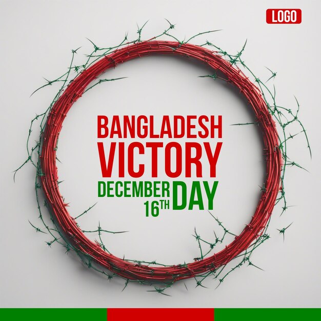 PSD celebrazione della giornata della vittoria del bangladesh 16 dicembre