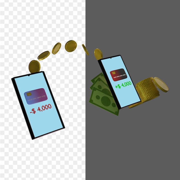 Bank 3d pictogram illustraties