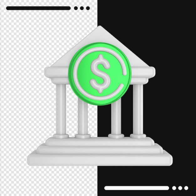 Bank in 3d rendering