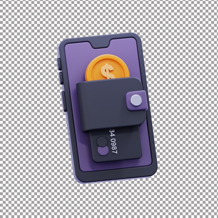PSD bank balance 3d rendered file