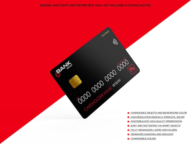 Bank card mockup n5