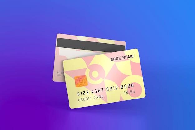 PSD bank card mockup