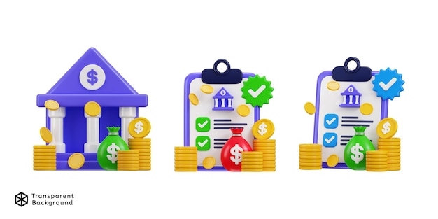 bank deposit and withdrawal transactions and bank loan agreement service of money banking financial