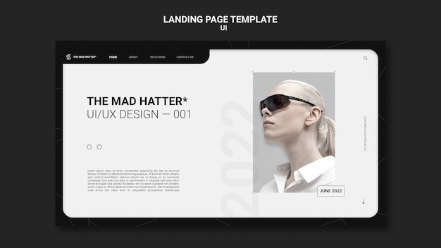 PSD bank design template of landing page