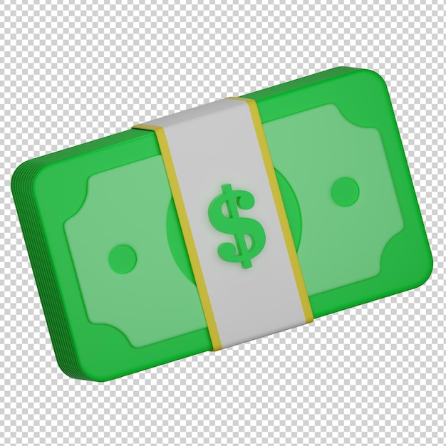 PSD banknote dollar money 3d illustration