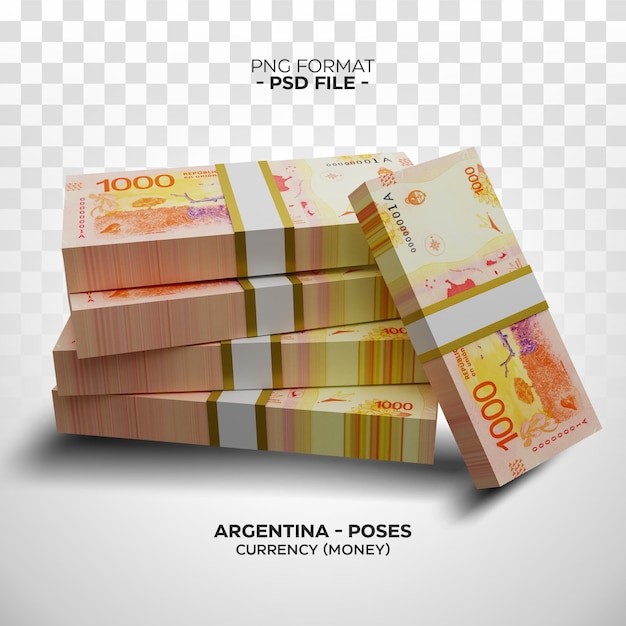 PSD banknoty 3d argentyny cedis money