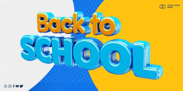 Banner for back to school season template social media