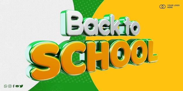 Banner for back to school season template social media