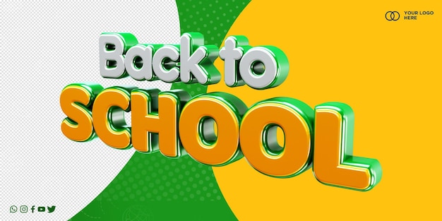 Banner for back to school season template social media