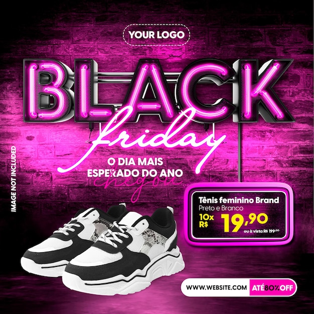 Banner black friday verkoop sociale media