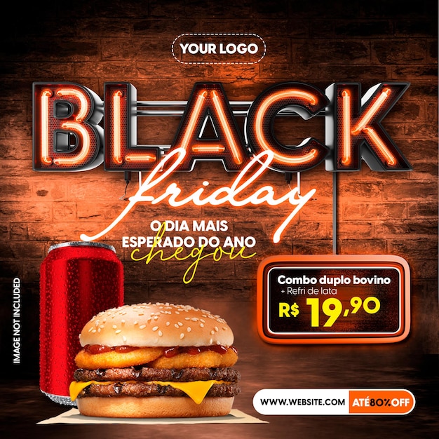 Banner black friday verkoop sociale media