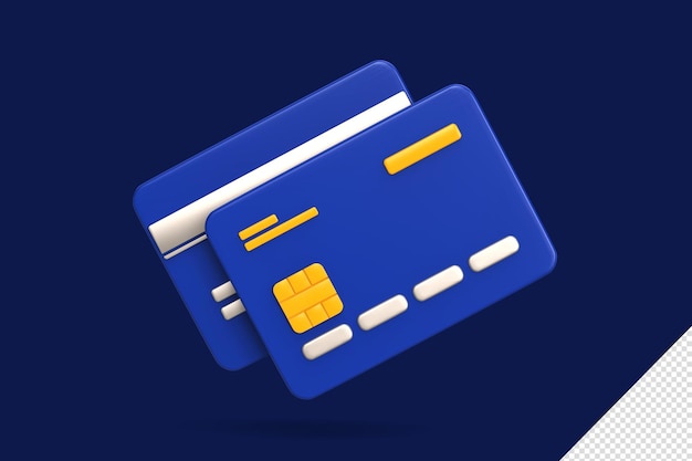 PSD banner design of 3d credit card