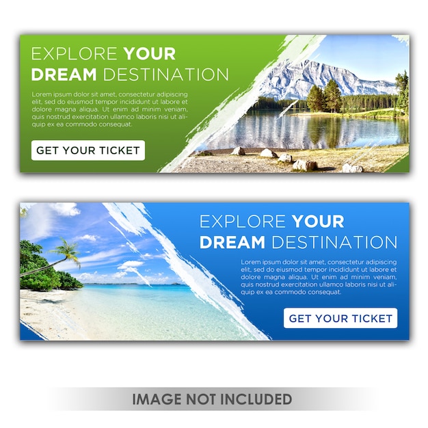 PSD banner dream destination template