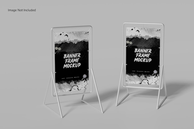 PSD mockup della cornice del banner