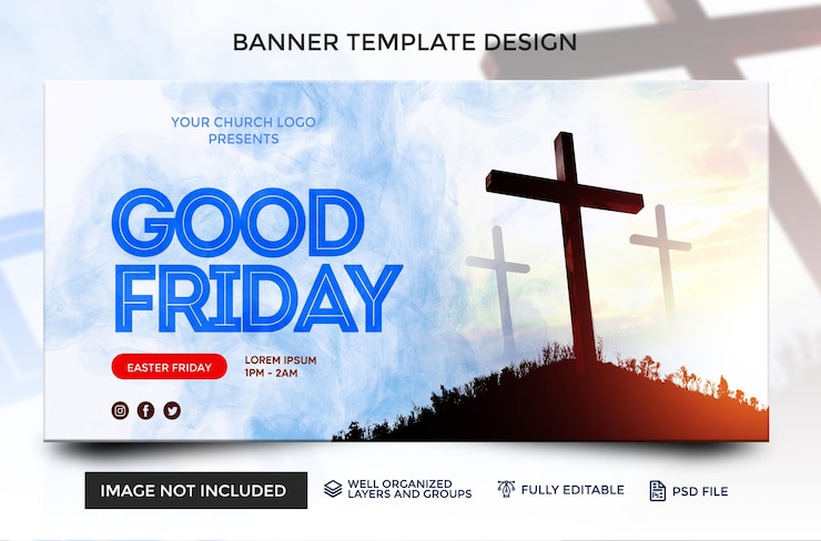 PSD a banner for a friday event