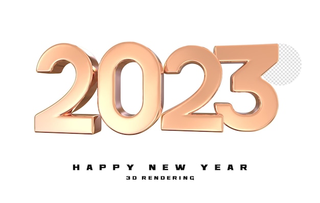 Banner gelukkig nieuwjaar 2023 3d render