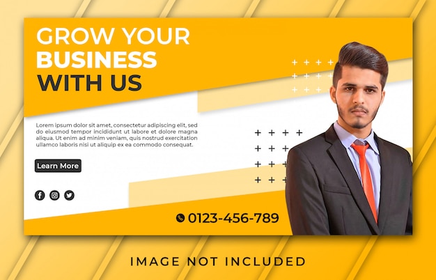 PSD banner grow your business template