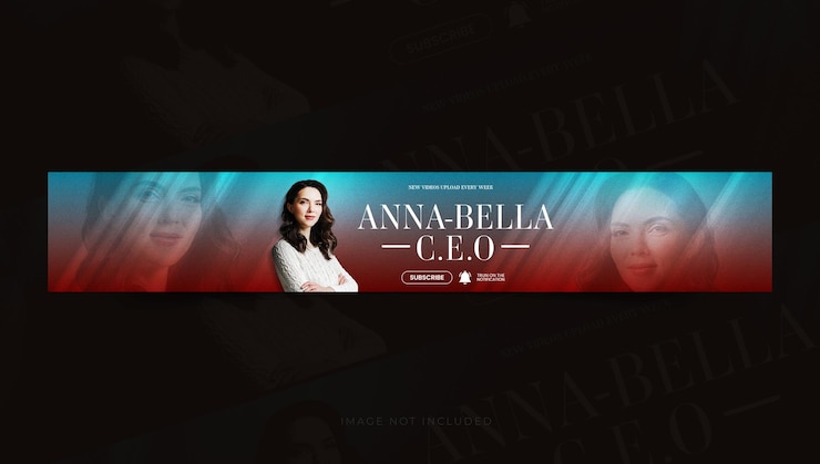 PSD banner kanału youtube lub szablon okładki