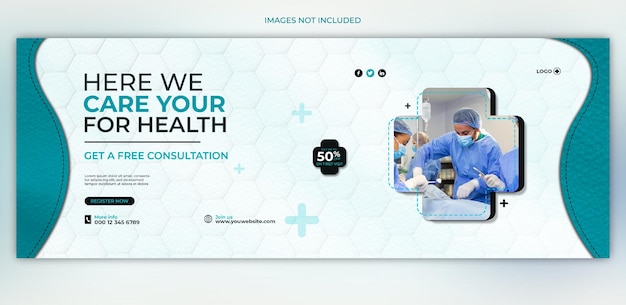 Banner medical health social media and instagram or facebook banner post template psd