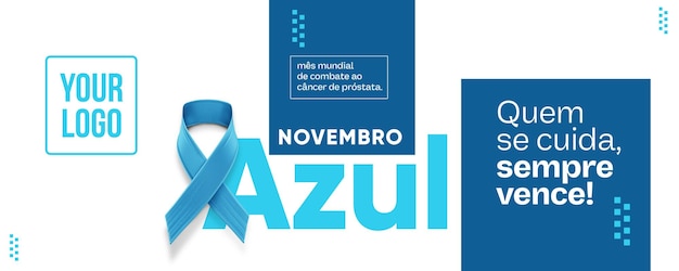 Banner mediów społecznościowych post November Blue All Against Prostate Cancer