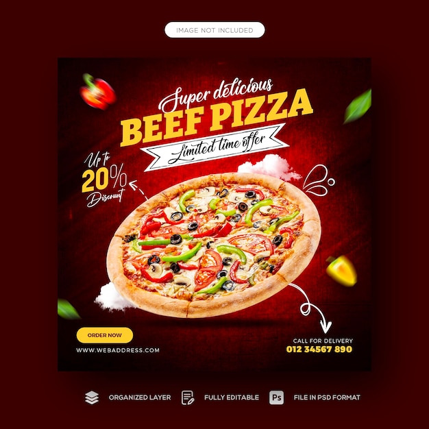 Banner na mediach społecznościowych i szablon postów na Instagramie