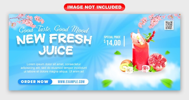 PSD banner promotion for use drink menu sale