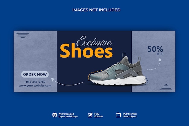 Banner Schoenen banner Nieuwe collectie mode verkoop social media postsjabloon PSD