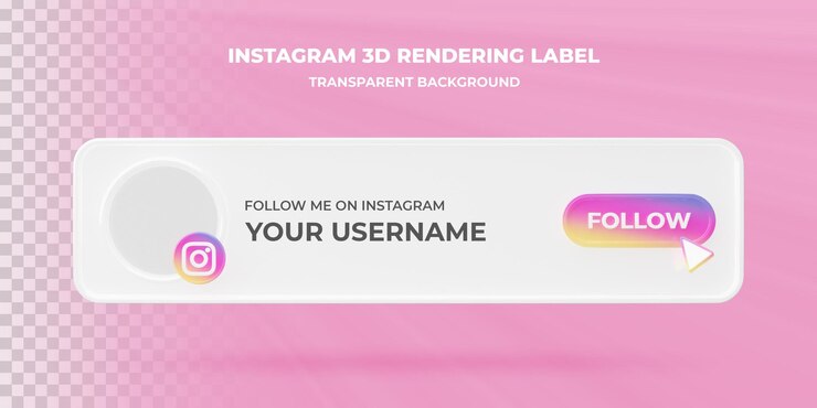 PSD バナー検索アイコンinstagram3dレンダリングバナー分離