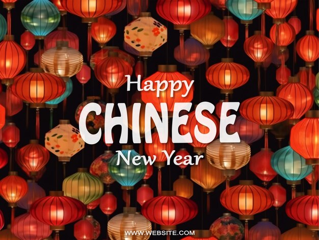Banner sjabloon voor de viering van het Chinese Nieuwjaar