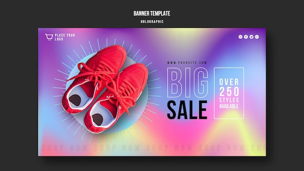 PSD banner sneakers sale ad template