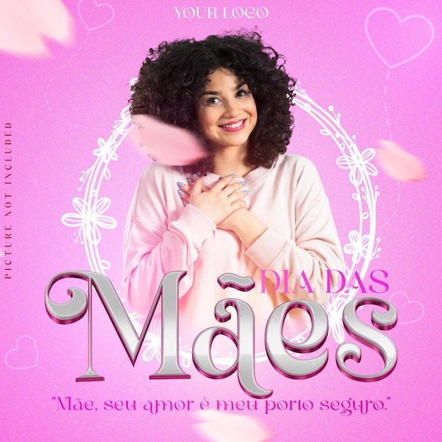 PSD banner social media happy mothers day dia das maes in brazil