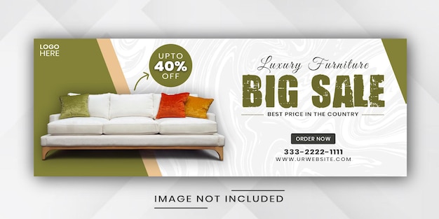 PSD a banner for a sofa that says luxury for big sale.