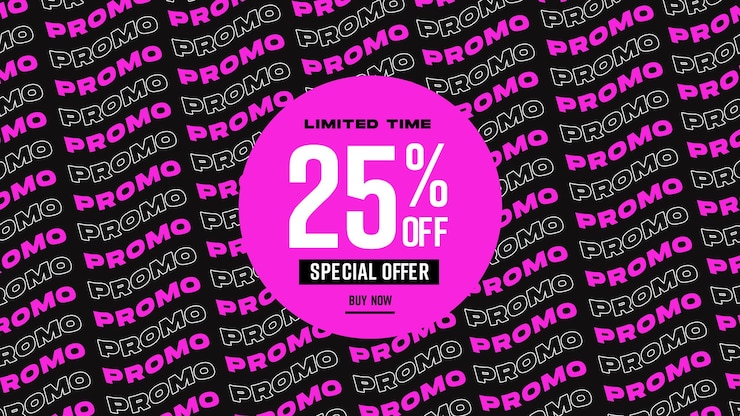 PSD banner special offer black