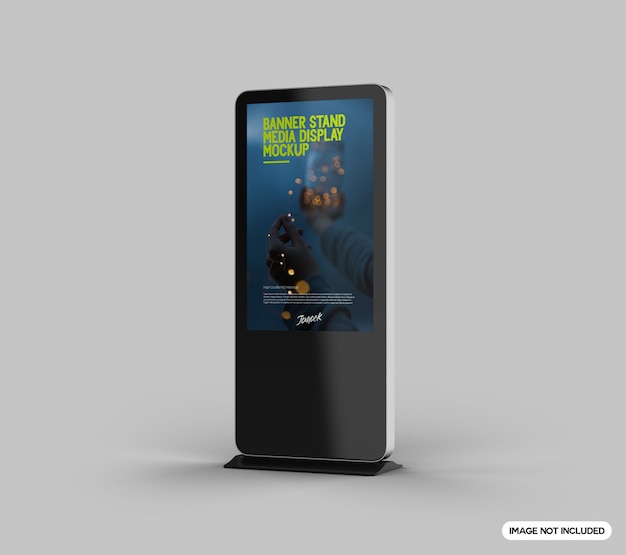 PSD banner stand media display mockup