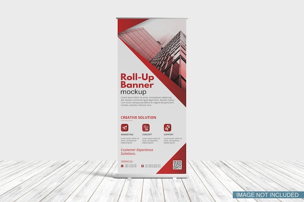 PSD banner stand mockup isolated