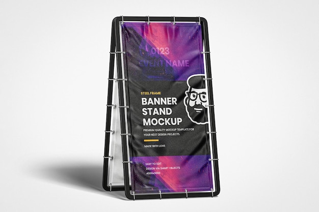 PSD banner stand mockup