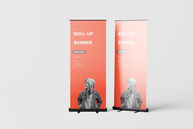 Banner stand o rollup banner mockup