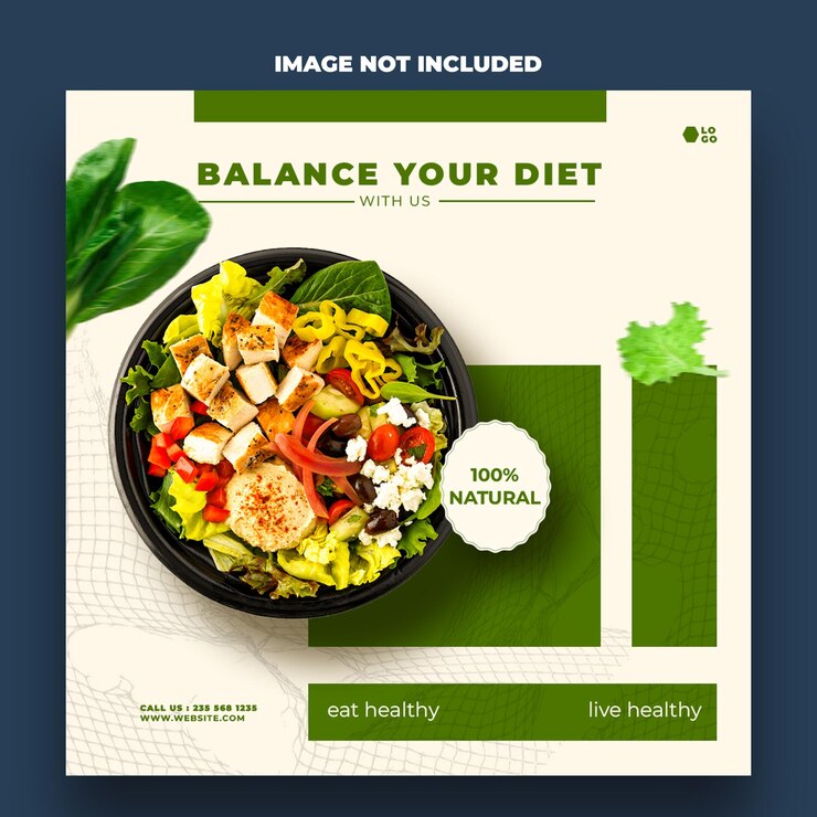 banner template design for food post on Instagram Suitable for Social Media Post restaurant