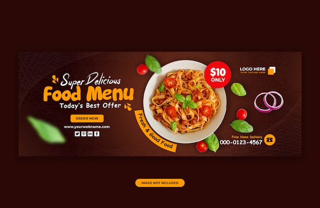 Banner template for food sale for social media post