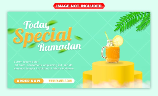 Banner template fresh drink sale special ramadhan