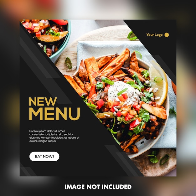 banner template for restaurant food