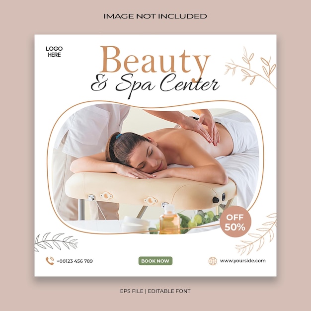 Banner template for spa therapy
