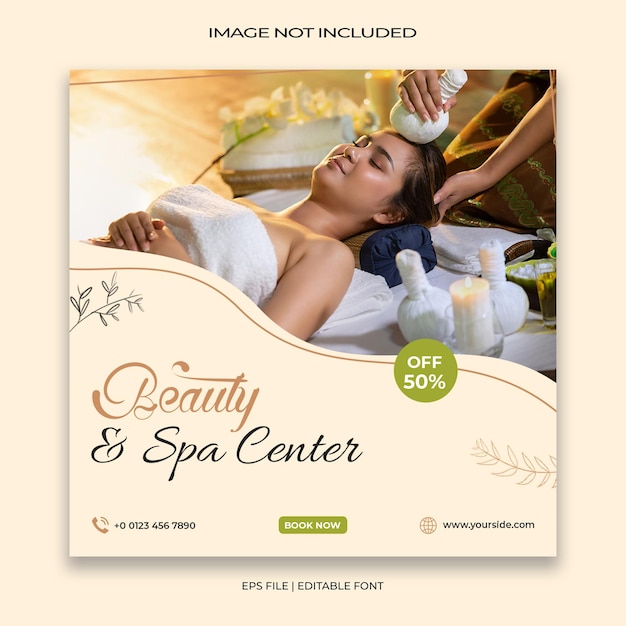 Banner template for spa therapy